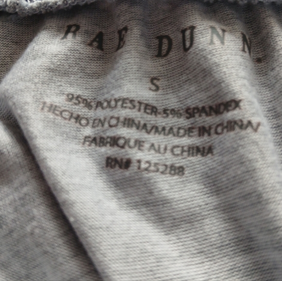Rae Dunn Women's Size Small Light Gray Joggers with Text Detail - Picture 2 of 6